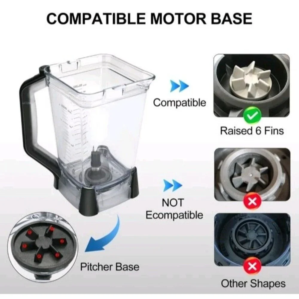 72Oz Blender Pitcher for Ninja BL610 BL710WM CO610B CO650B CT610C